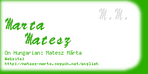 marta matesz business card